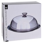 Excellent Houseware Plateau de service avec cloche Acier inoxydable