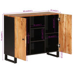 vidaXL Buffet avec 2 portes 90x33x75 cm bois massif d'acacia