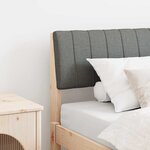 vidaXL Tête de lit capitonnée Gris foncé 80 cm Pin massif
