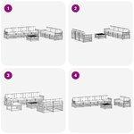 vidaXL Ensemble de canapés d'extérieur 8 Pièces Blanc et Beige