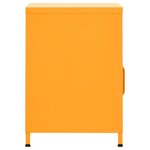 Vidaxl table de chevet jaune moutarde 35x35x51 cm acier