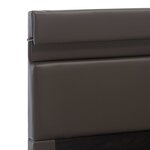 vidaXL Cadre de lit à rangement avec LED Gris Similicuir 90x200 cm