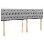 vidaXL Sommier à lattes de lit avec matelas Gris clair 180x200cm Tissu