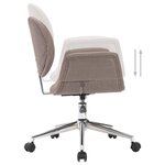 vidaXL Chaises pivotantes à manger lot de 6 taupe tissu