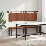 vidaXL Tête de lit suspendue Marron PU antique