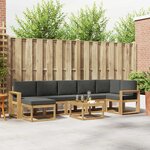 vidaXL Ensemble de canapés d'extérieur 8 Pièces Blanc et anthracite