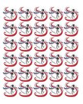 Feuille 30 timbres Coeur - Guerlain - 20g - Lettre verte