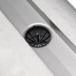 Schütte siphon de sol de douche avec couvercle en inox 70 cm