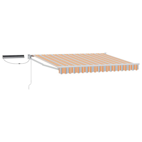 vidaXL Auvent rétractable électrique Gris Orange Blanc 3 x 2 5 m