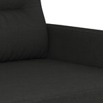vidaXL Ensemble de canapés 3 Pièces avec coussins Noir Tissu