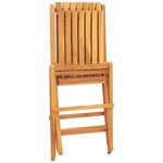 vidaXL Chaises de jardin pliantes lot de 2 47x47x89cm bois massif teck