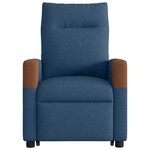 vidaXL Fauteuil de massage inclinable Bleu Tissu