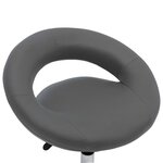 vidaXL Chaise de travail roulante Gris Similicuir