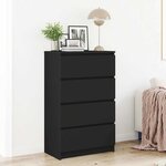 vidaXL Buffet Noir 60x35x98 5 cm Bois d'ingénierie