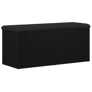 vidaXL Banc de Rangement Chêne noir 102 x 42 x 45 cm Bois d'ingénierie