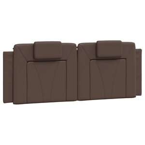 vidaXL Coussin de tête de lit Viana marron 120 cm similicuir