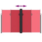 vidaXL Auvent latéral rétractable Rouge 200x1200 cm