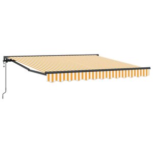 vidaXL Auvent Rétractable Jaune et blanc 300x250 cm tissu