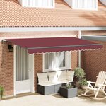 vidaXL Auvent Rétractable Bordeaux 400 x 200 cm tissu