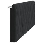 vidaXL Coussin de tête de lit noir 200 cm velours