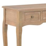 vidaXL Table de console et coiffeuse avec 3 tiroirs Marron
