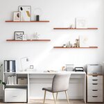 vidaXL Étagère Murale 4 Pièces Rouge 115 x 9 x 3 cm Bois d'ingénierie