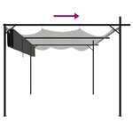 vidaXL Pergola avec toit rétractable anthracite 395x292x230 cm