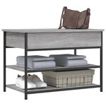 vidaXL Banc à chaussures sonoma gris 70x42 5x50 cm bois d'ingénierie