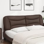 vidaXL Coussin de tête de lit Hvar marron 180 cm similicuir