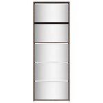 vidaXL Armoire à chaussures miroir 5niveaux Chêne marron 63x17x169 5cm