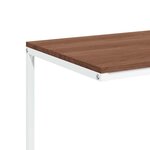 vidaXL Table d'appoint avec roues Blanc 55x35x70 cm Bois d'ingénierie