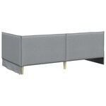 vidaXL Cadre de lit d'angle Gris clair 90 x 200 cm tissu