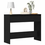 vidaXL Table console Chêne noir 100 x 35 x 76 5 cm Bois d'ingénierie
