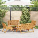 vidaXL Ensemble de chaises de jardin avec table 5 pièces en bois d'acacia massif