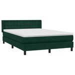 vidaXL Sommier à lattes de lit et matelas vert foncé 160x220cm velours