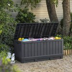 Keter Boîte de rangement de jardin Kentwood 350 L Anthracite