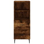 vidaXL Buffet Chêne fumé 34 5x34x90 cm Bois d'ingénierie