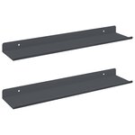 vidaXL Étagère flottante 2 Pièces Anthracite 40 x 8 5 x 2 5 cm Acier
