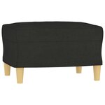 vidaXL Ensemble de canapés 3 Pièces avec coussins noir tissu