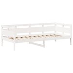 vidaXL Ensemble de lit de jour et de banc et toit sans matelas blanc
