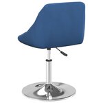 vidaXL Chaises pivotantes à manger lot de 4 Bleu Velours