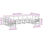 vidaXL Ensemble de canapés d'extérieur 10 Pièces Blanc et anthracite