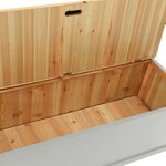 vidaXL Banc Gris 107x45x75 5 cm Bois de sapin solide