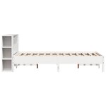 vidaXL Lit bibliothèque sans matelas blanc 135x190 cm bois pin massif