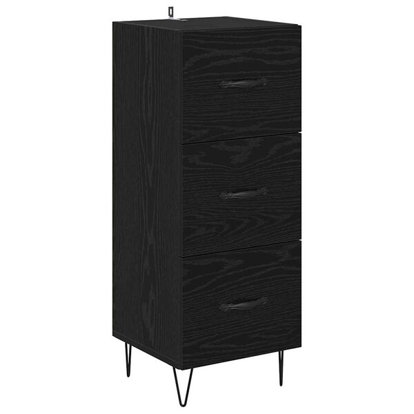 vidaXL Buffet Chêne noir 34 x 34 5 x 90 cm Bois d'ingénierie