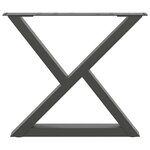 vidaXL Pieds de table basse 2 pièces Anthracite 50 x (42-43 3) cm Acier