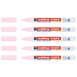 Marqueur Craie Liquide 4085 Rose Pastel Pointe Ronde 1-2 mm x 5 EDDING