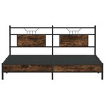 vidaXL Cadre de lit sans matelas chêne fumé 160x200 cm bois ingénierie