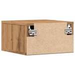 vidaXL Table de chevet murale chêne artisanal 35x35x20 cm