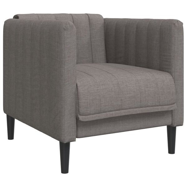 vidaXL Fauteuil taupe tissu